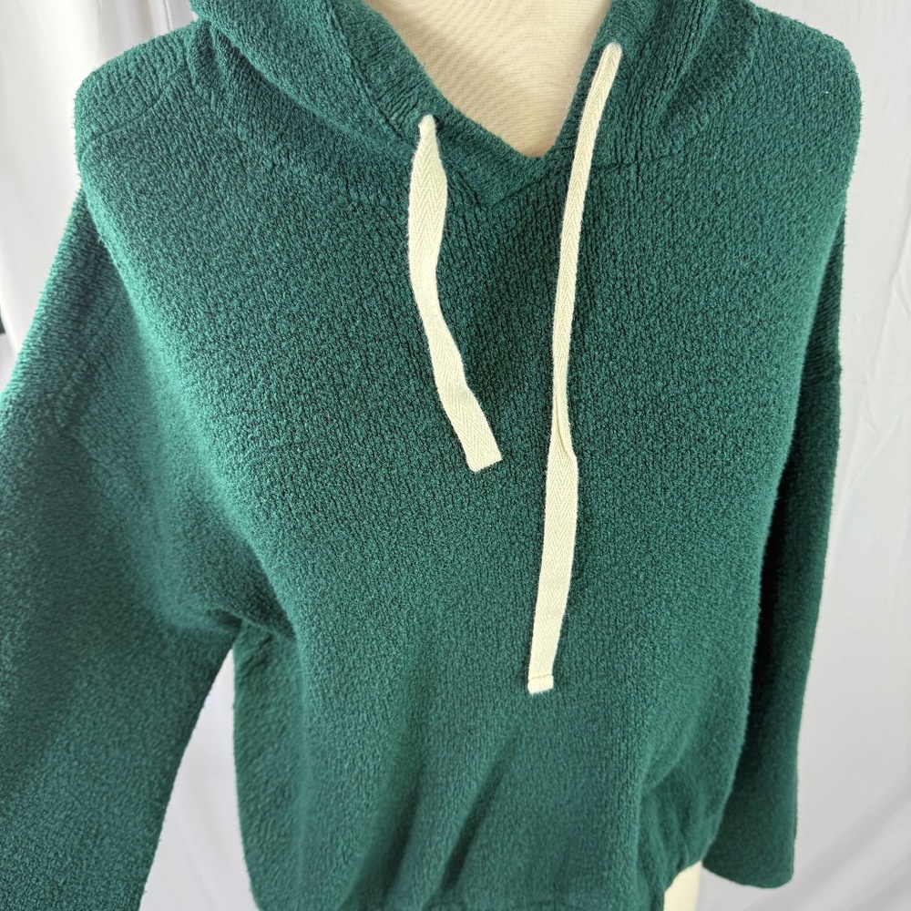 Size S BP Green Fuzzy Hoodie with high front